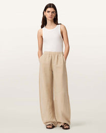 Seashell מכנסי פשתן לנשים Jett ALLSAINTS