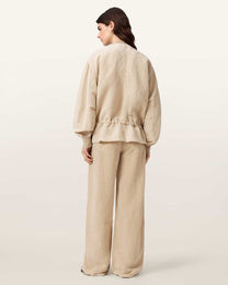 Seashell מכנסי פשתן לנשים Jett ALLSAINTS