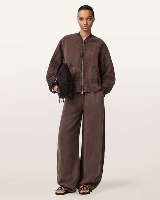 Seashell מכנסי פשתן לנשים Jett ALLSAINTS