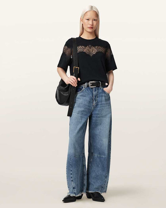 Seashell טי שירט קצרה לנשים Washed Tee ALLSAINTS