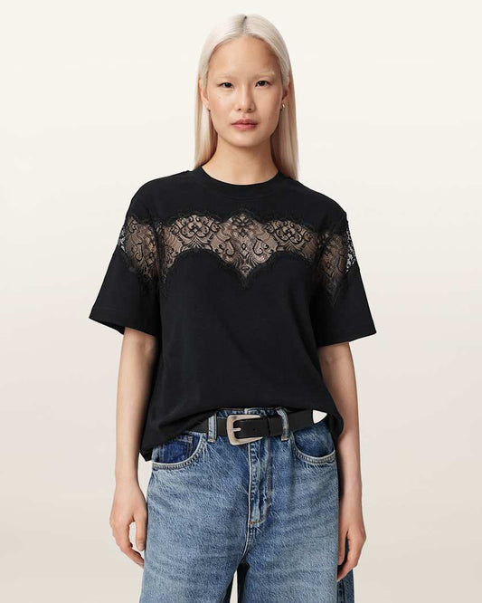 Seashell טי שירט קצרה לנשים Washed Tee ALLSAINTS