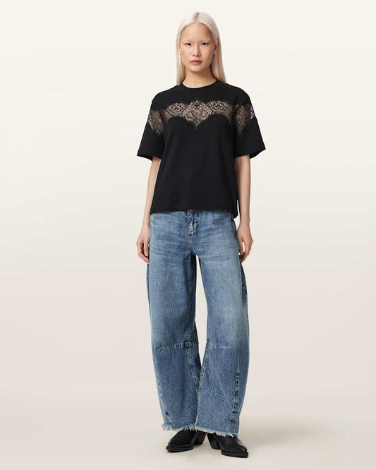 Seashell טי שירט קצרה לנשים Washed Tee ALLSAINTS