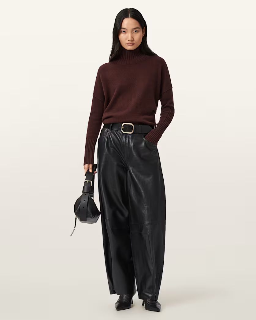 Black סריג גולף לנשים Ester ALLSAINTS