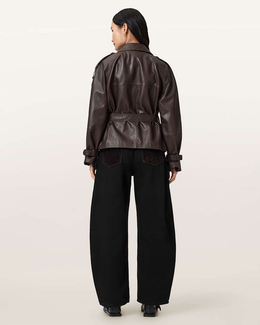 Black ג'ינס ארוך לנשים Helena – Barrel Leg ALLSAINTS