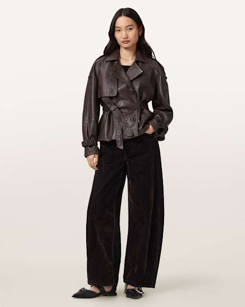 Black ג'ינס ארוך לנשים Helena – Barrel Leg ALLSAINTS