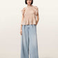 Seashell ג׳ינס לנשים Haze Pleated - Wide Leg ALLSAINTS