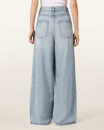Seashell ג׳ינס לנשים Haze Pleated - Wide Leg ALLSAINTS