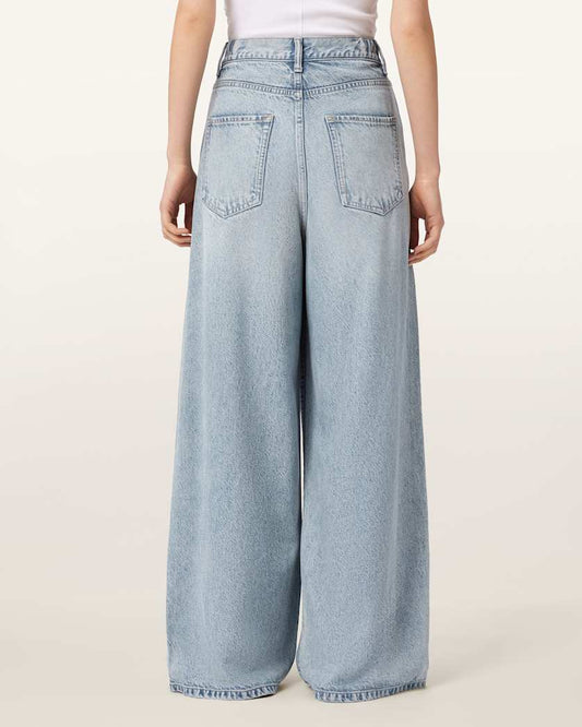 Seashell ג׳ינס לנשים Haze Pleated - Wide Leg ALLSAINTS