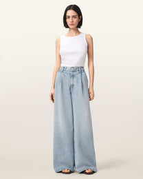 Seashell ג׳ינס לנשים Haze Pleated - Wide Leg ALLSAINTS