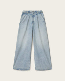 Dark Gray ג׳ינס לנשים Haze Pleated - Wide Leg ALLSAINTS