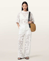 Antique White מכנסיים ארוכים לנשים Amelie ALLSAINTS