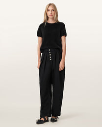 Black מכנסיים ארוכים לנשים Essential ALLSAINTS