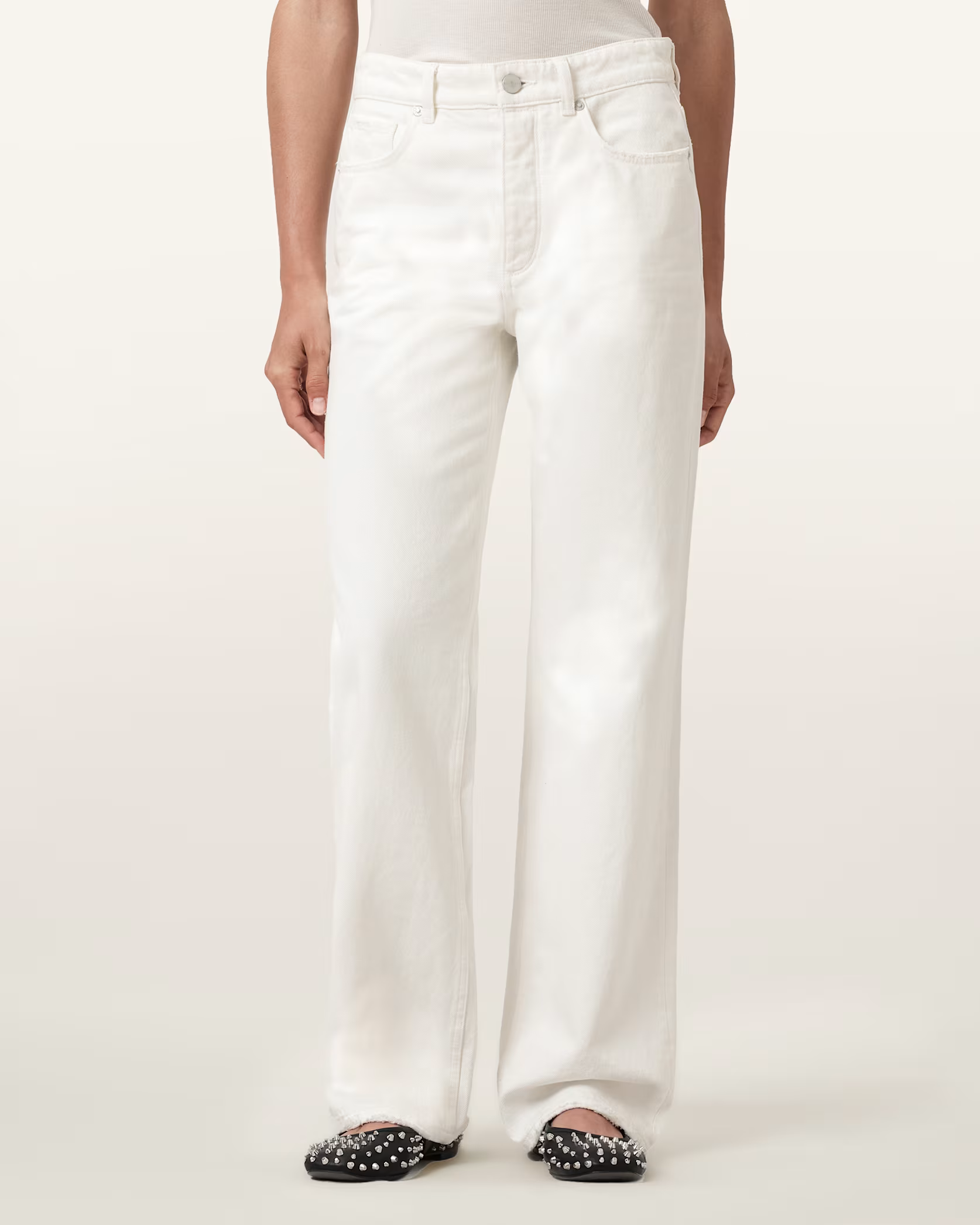 Antique White ג'ינס ארוך לנשים Brooklyn – Straight ALLSAINTS