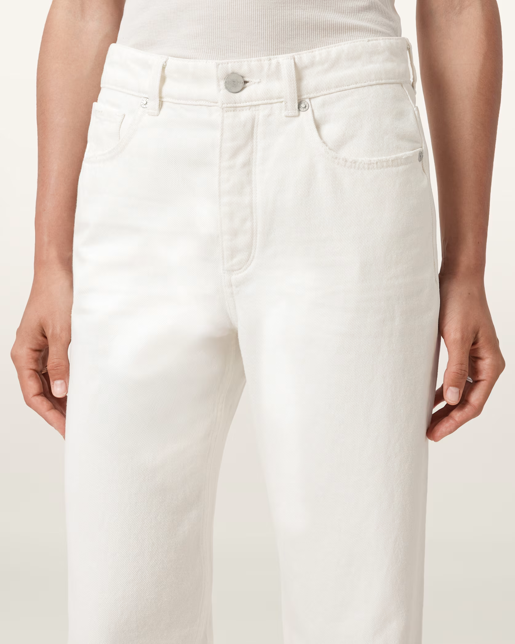 Antique White ג'ינס ארוך לנשים Brooklyn – Straight ALLSAINTS