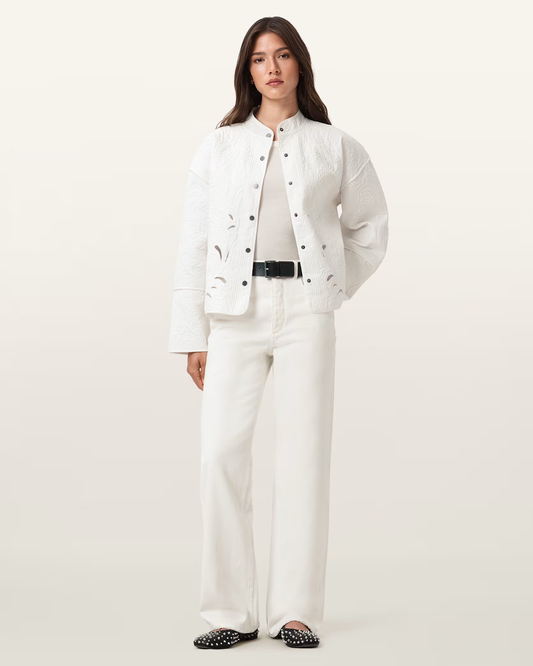 Beige ג'ינס ארוך לנשים Brooklyn – Straight ALLSAINTS