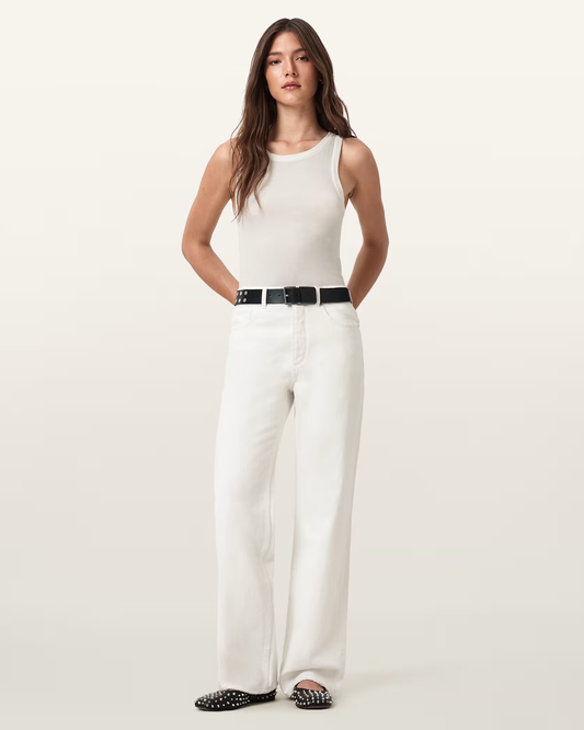 Antique White ג'ינס ארוך לנשים Brooklyn – Straight ALLSAINTS