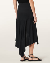 Black חצאית מידי ג׳רזי לנשים Annalie ALLSAINTS