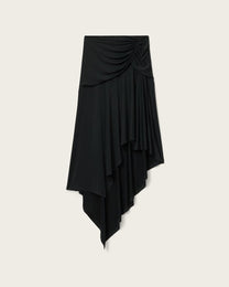 Black חצאית מידי ג׳רזי לנשים Annalie ALLSAINTS