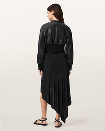 Black חצאית מידי ג׳רזי לנשים Annalie ALLSAINTS
