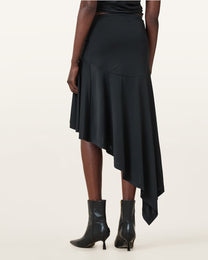 Dark Slate Gray חצאית מידי ג׳רזי לנשים Annalie ALLSAINTS