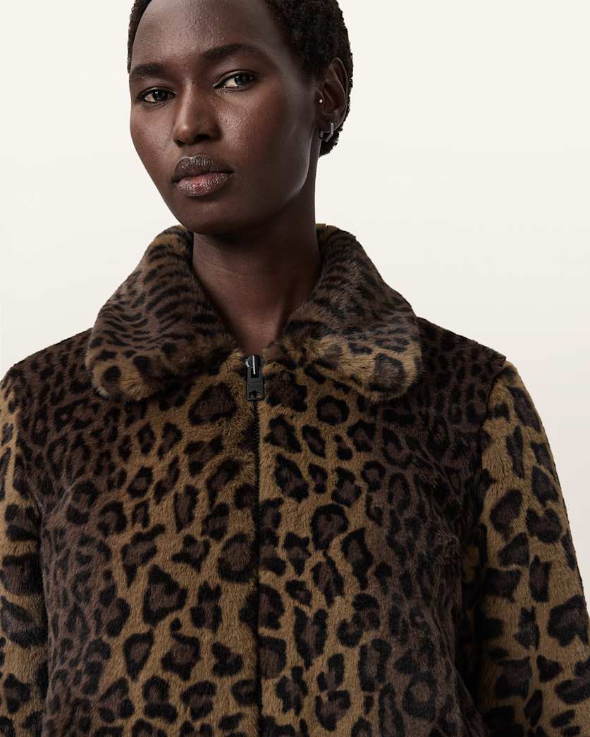 White Smoke ג'קט לנשים Saye Faux ALLSAINTS