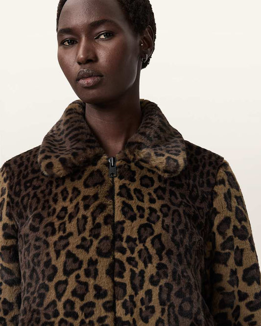 White Smoke ג'קט לנשים Saye Faux ALLSAINTS