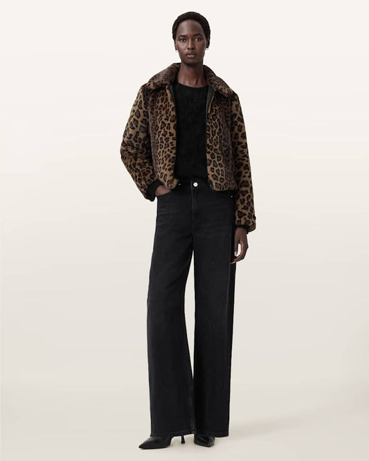 Black ג'קט לנשים Saye Faux ALLSAINTS