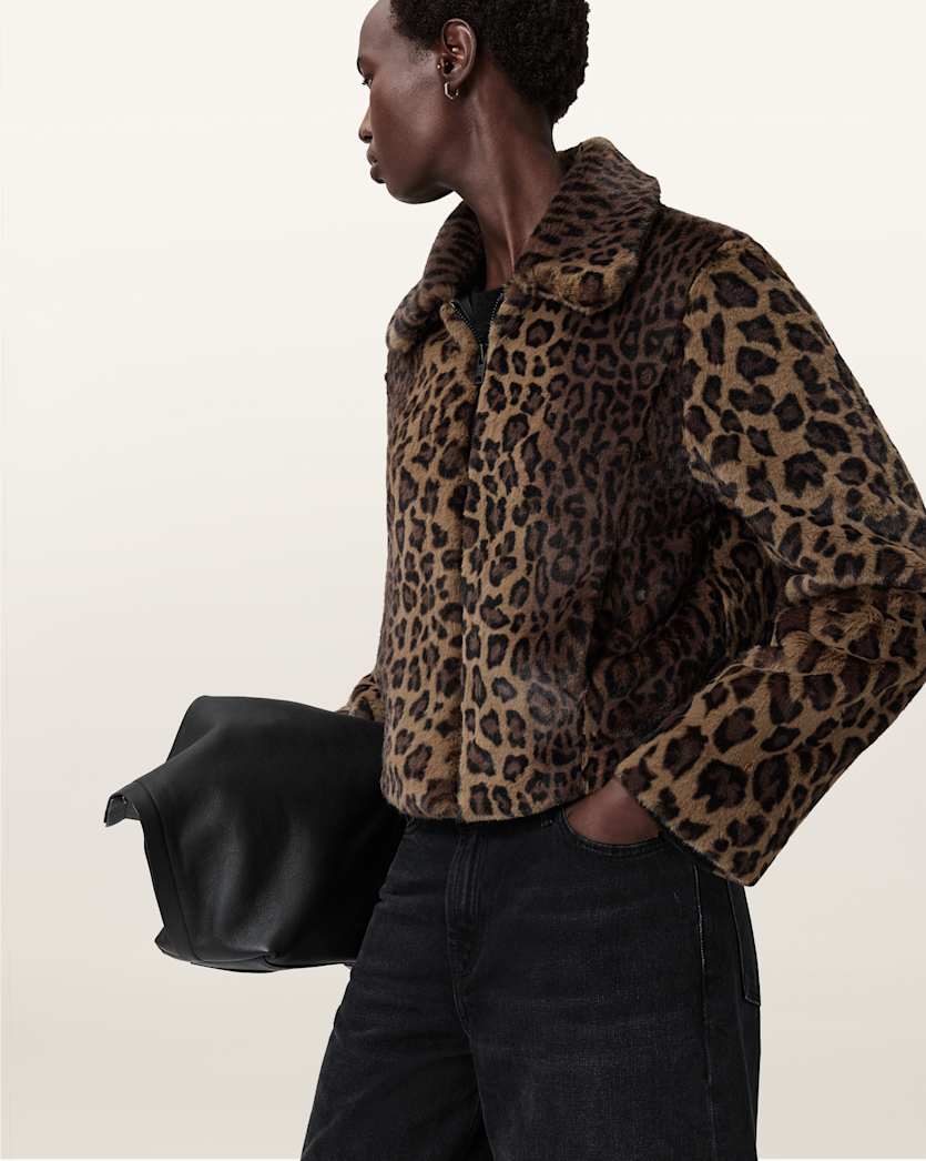 Black ג'קט לנשים Saye Faux ALLSAINTS