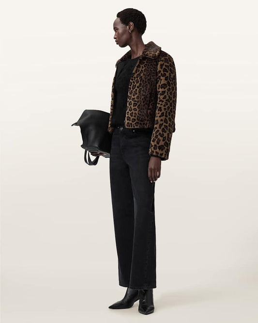 Beige ג'קט לנשים Saye Faux ALLSAINTS