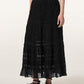 Black חצאית מקסי לנשים Lotus ALLSAINTS