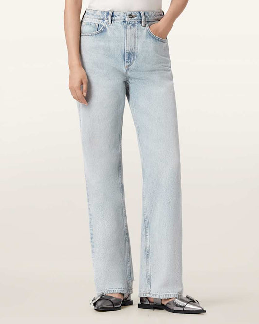 Antique White ג'ינס ארוך לנשים Brooklyn - Straight Fit ALLSAINTS