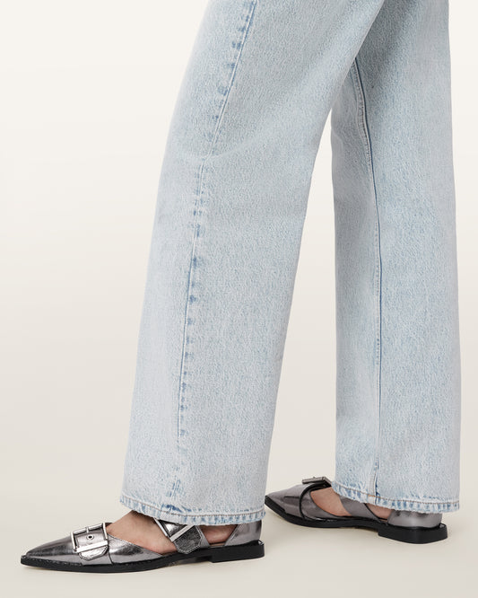 Gray ג'ינס ארוך לנשים Brooklyn - Straight Fit ALLSAINTS