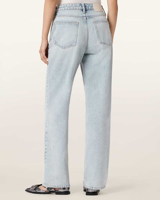 Antique White ג'ינס ארוך לנשים Brooklyn - Straight Fit ALLSAINTS