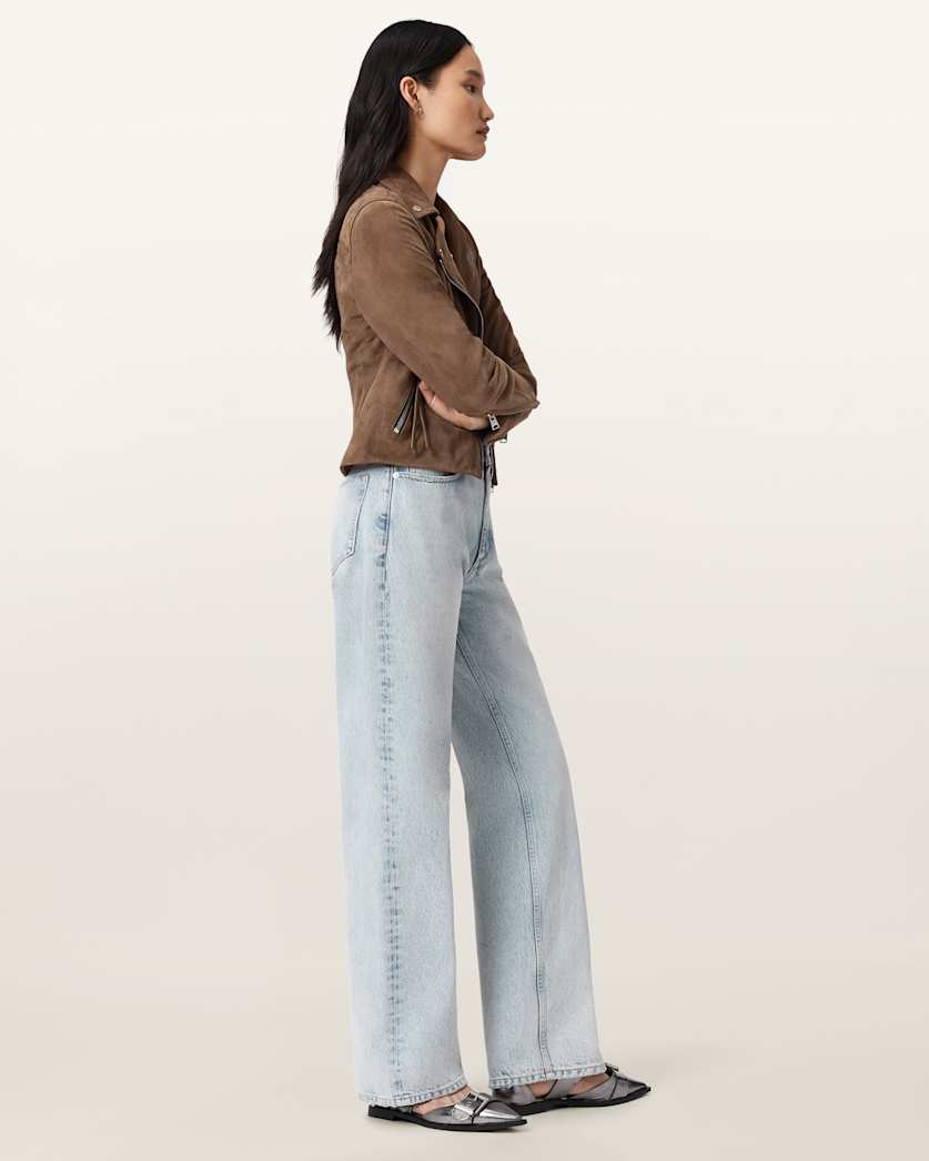 Seashell ג'ינס ארוך לנשים Brooklyn - Straight Fit ALLSAINTS