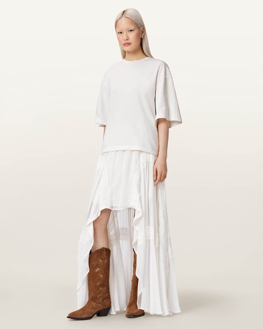 Seashell טי שירט קצרה לנשים Paloma Amelie Tee ALLSAINTS