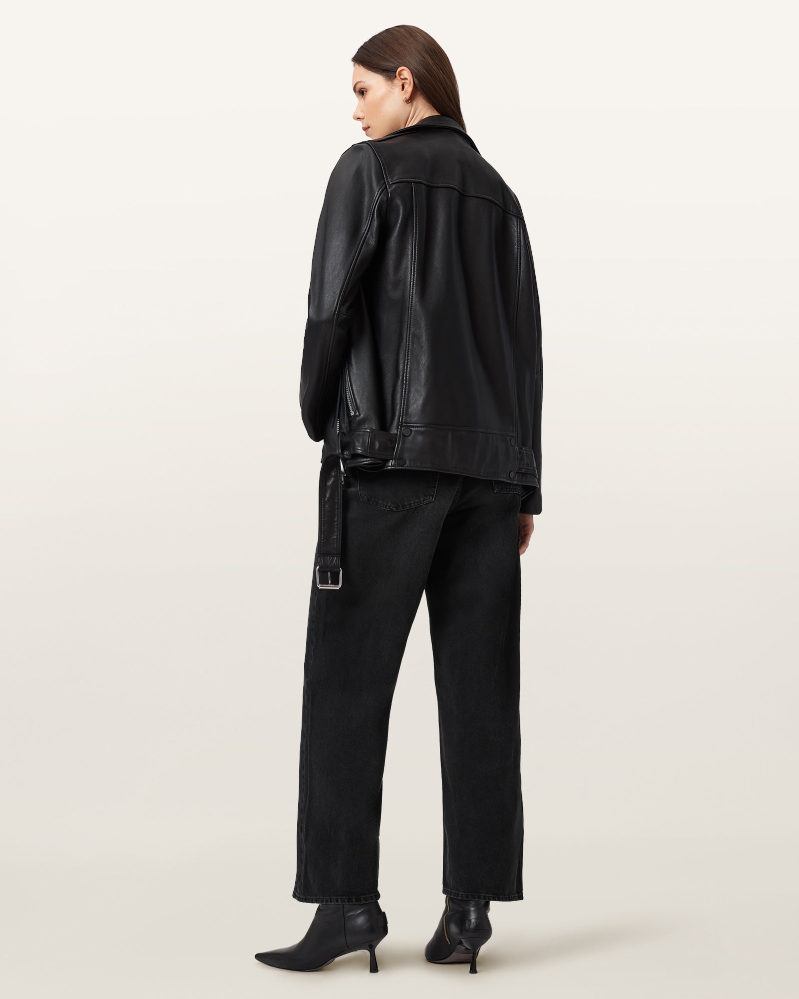 Black ג'ינס ארוך לנשים Aki – Wide Leg ALLSAINTS