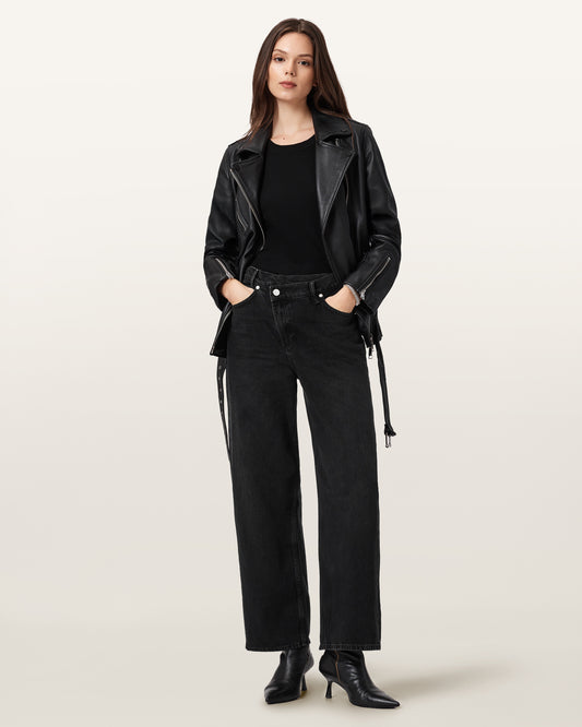 Black ג'ינס ארוך לנשים Aki – Wide Leg ALLSAINTS