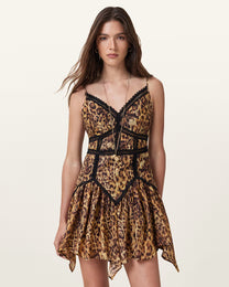 Antique White שמלת מיני לנשים Zia ALLSAINTS