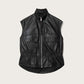 Dark Slate Gray וסט עור לנשים Flor ALLSAINTS