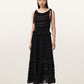 Black טופ צווארון סירה לנשים Lotus ALLSAINTS