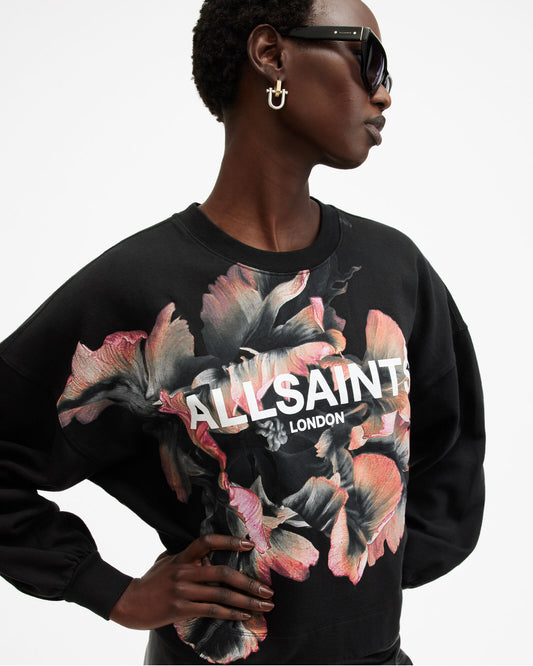 White Smoke סווטשירט לנשים Fleurir Lila ALLSAINTS