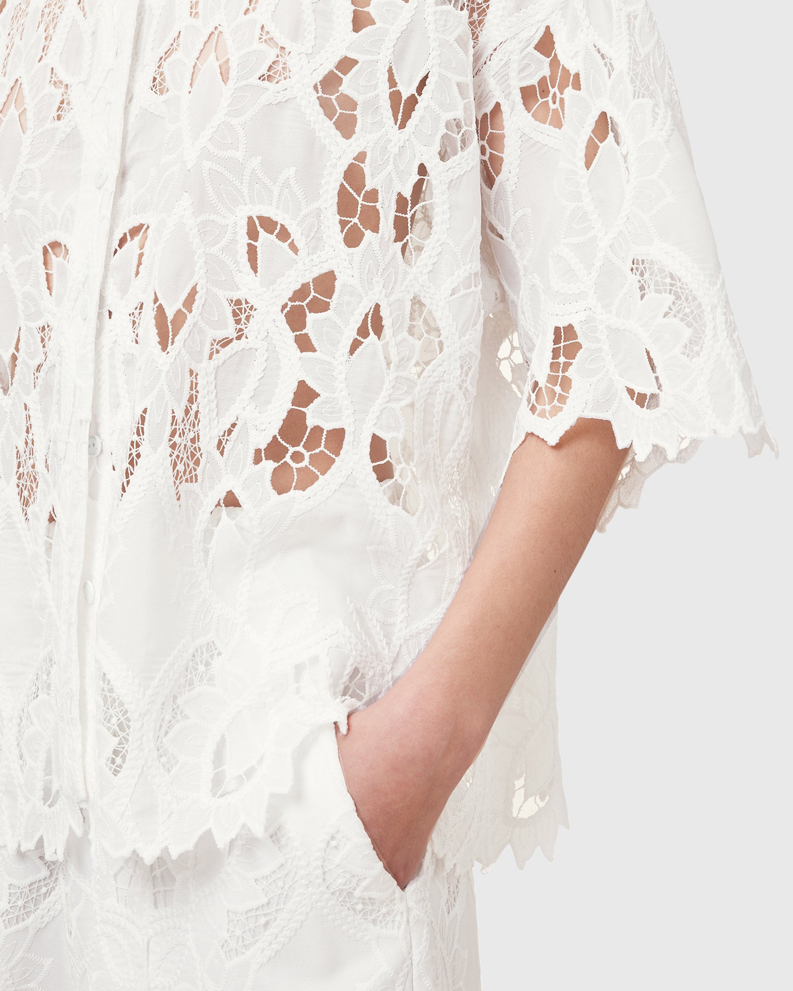 Beige חולצה קצרה לנשים Charli ALLSAINTS