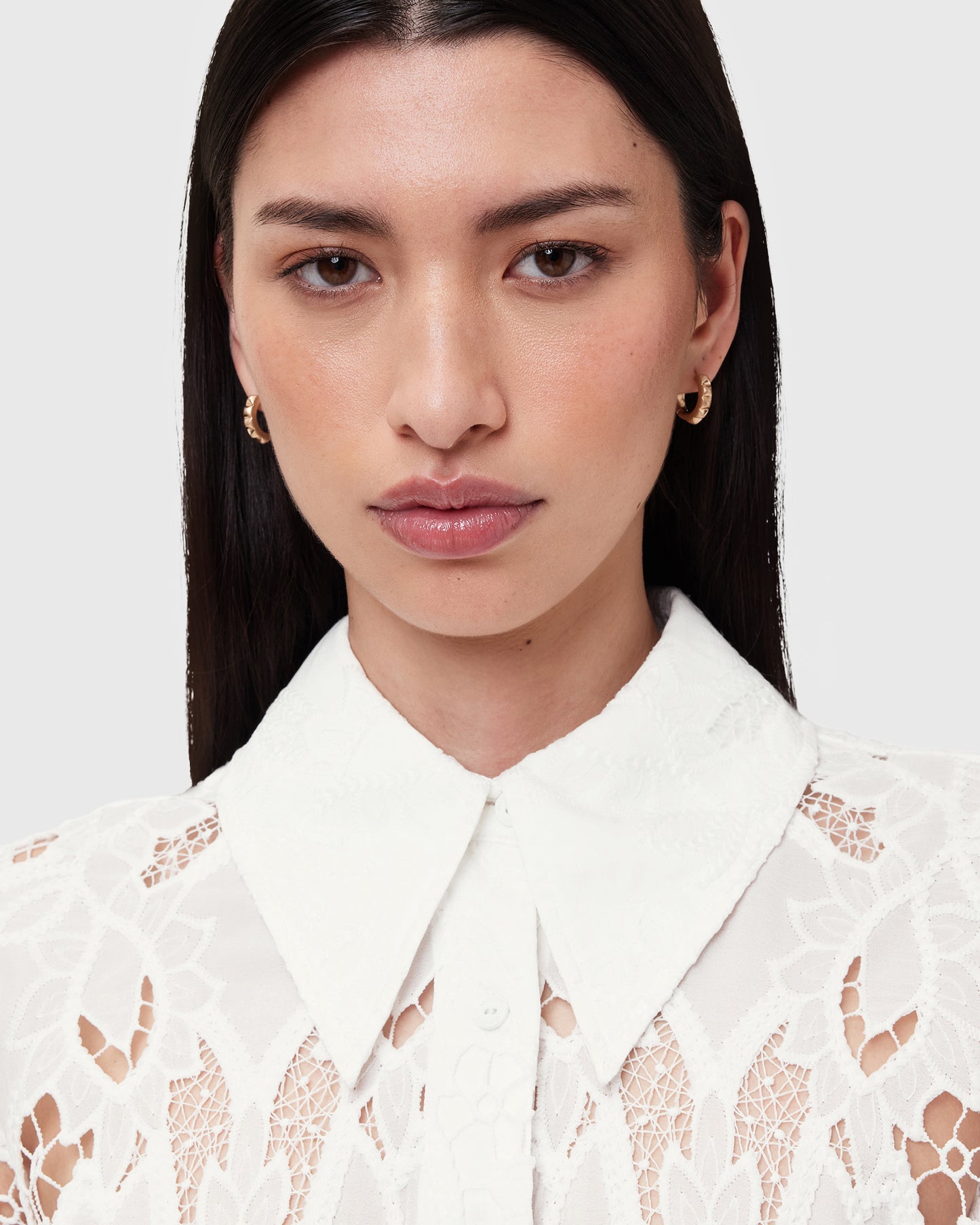 Light Gray חולצה קצרה לנשים Charli ALLSAINTS