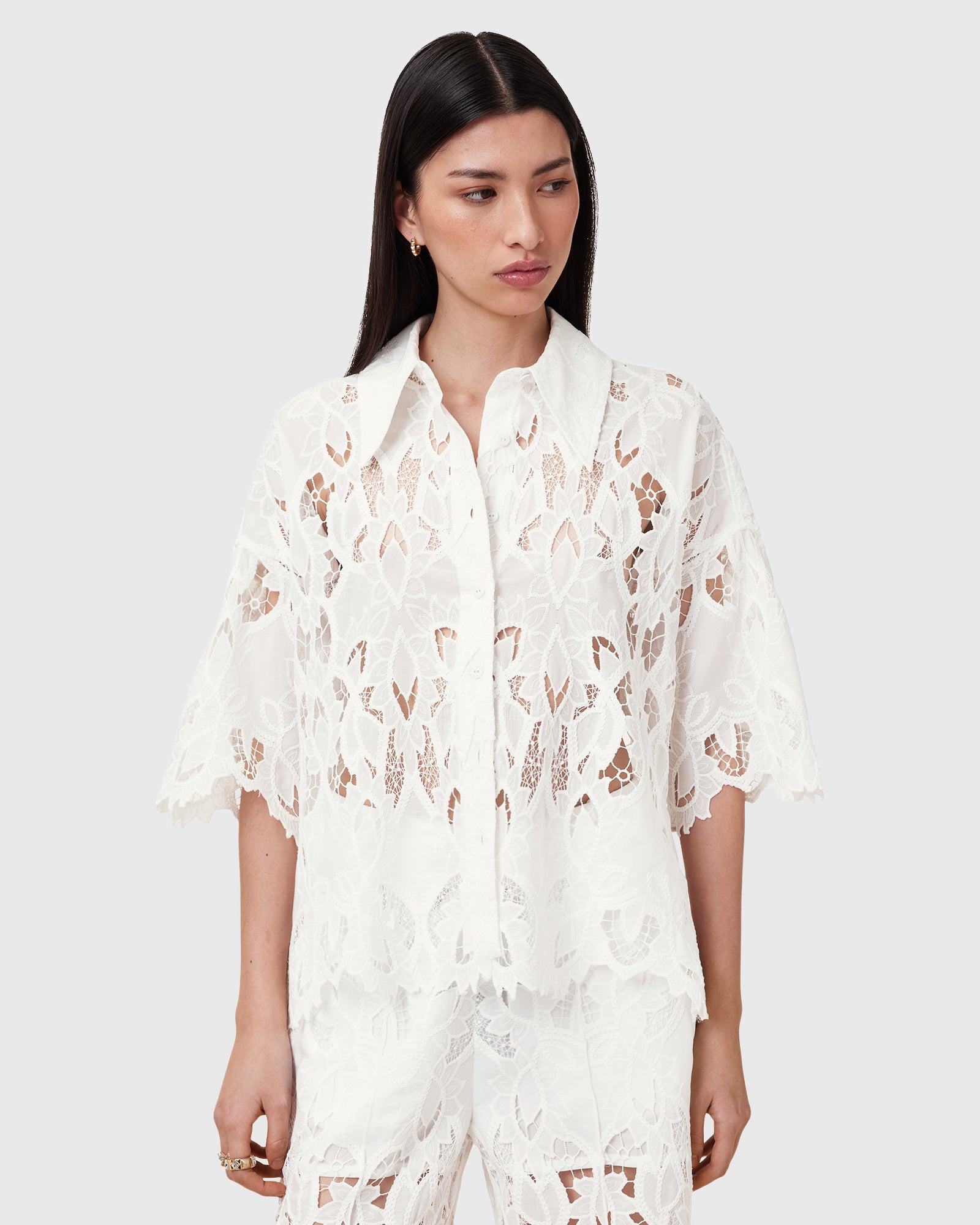 Beige חולצה קצרה לנשים Charli ALLSAINTS