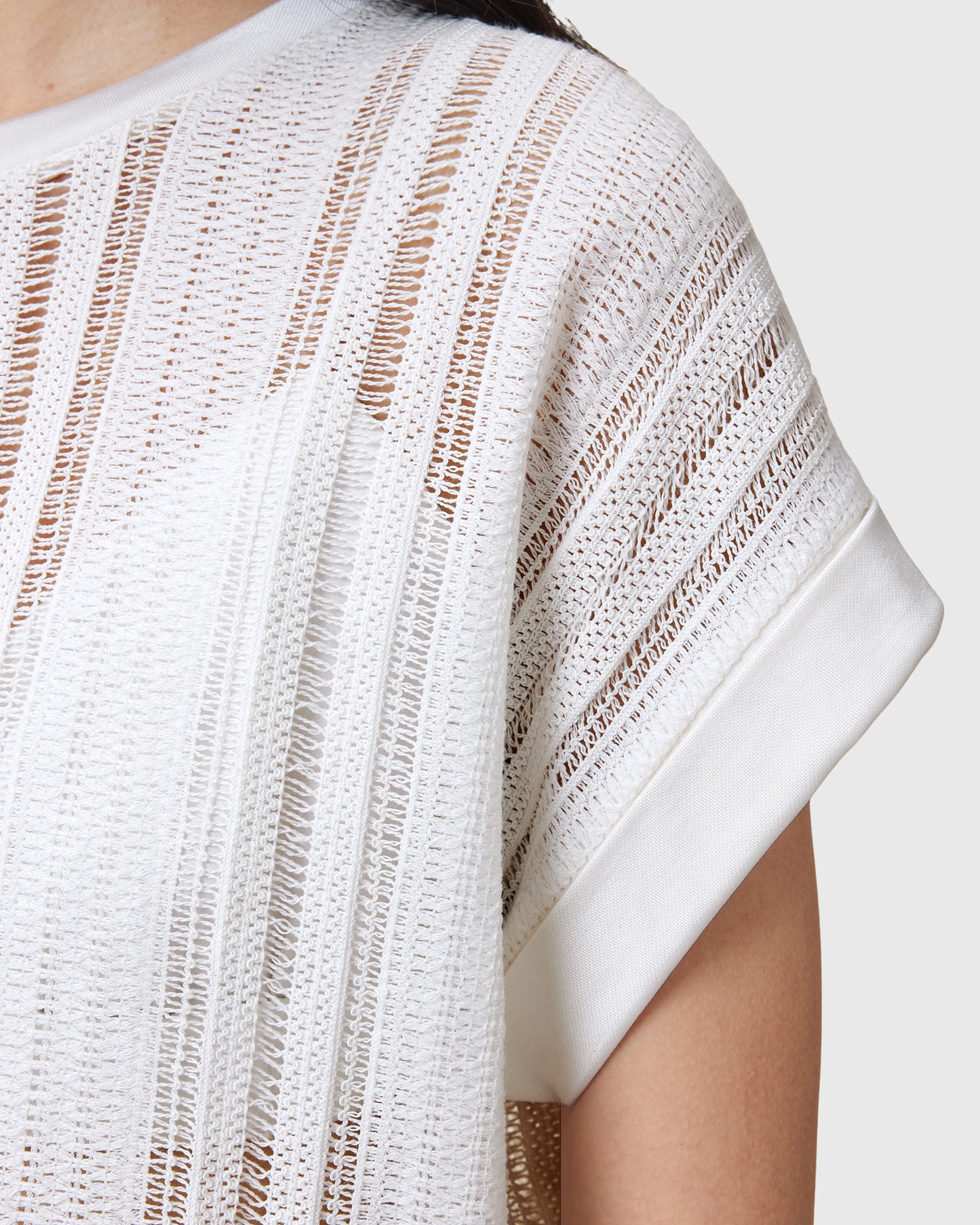 Light Gray טי שירט קצרה קרושה לנשים Giana ALLSAINTS