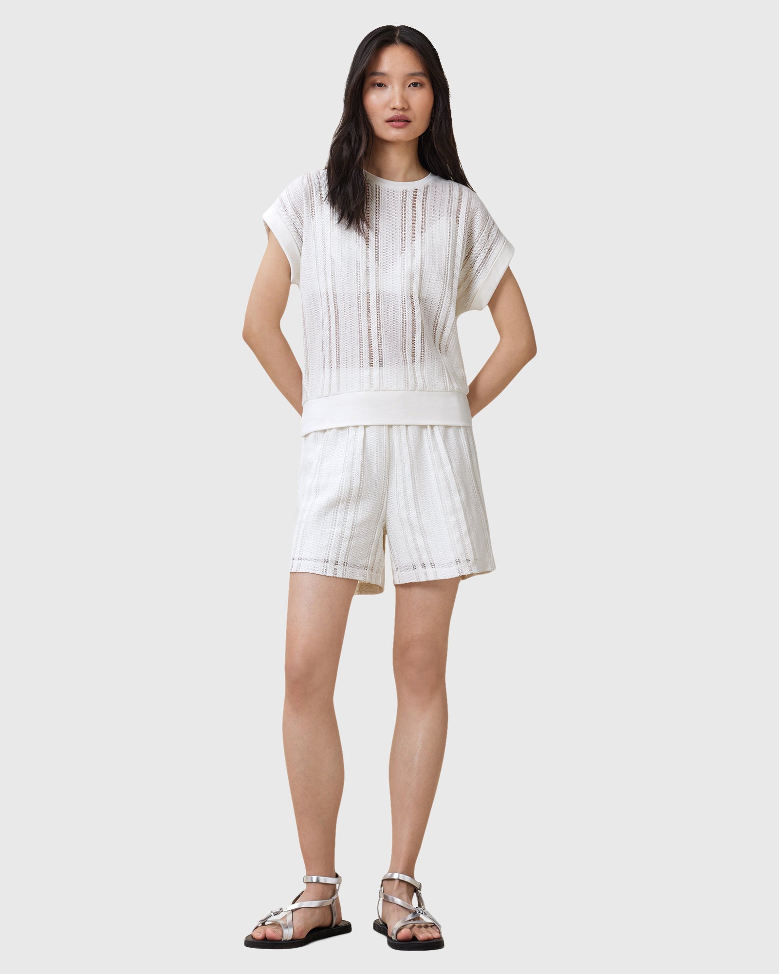 Lavender טי שירט קצרה קרושה לנשים Giana ALLSAINTS