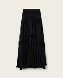 Black חצאית מקסי נפוחה לנשים Dorina ALLSAINTS