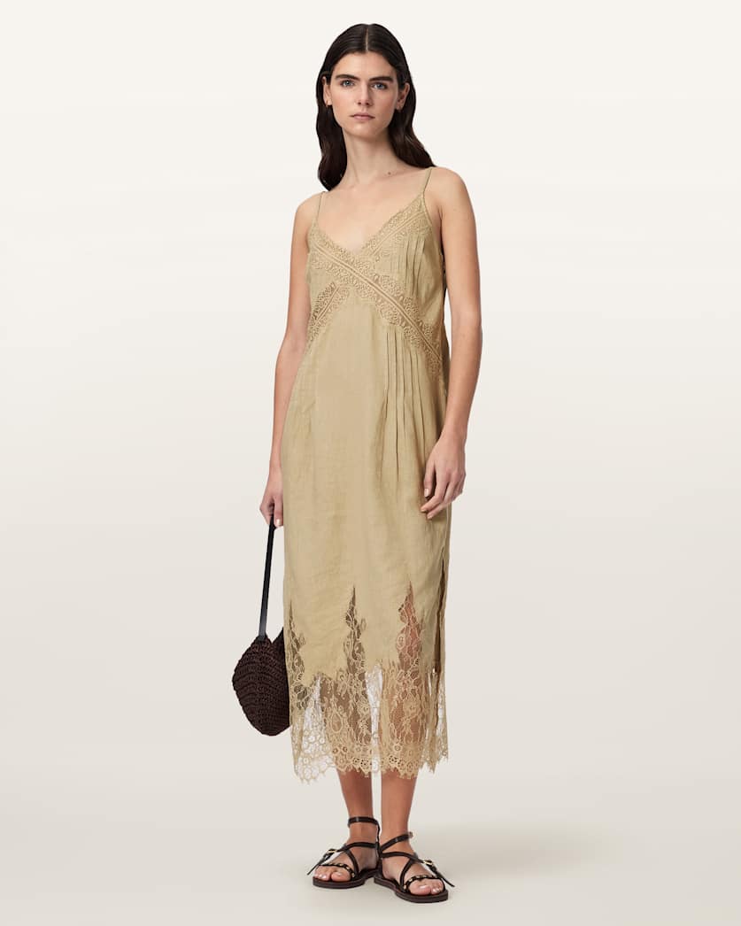 Seashell שמלת מידי לנשים Samia Dress ALLSAINTS