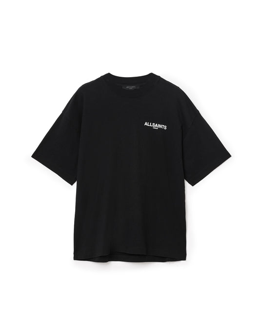 Black טי שירט קצרה לנשים Ania Etta ALLSAINTS