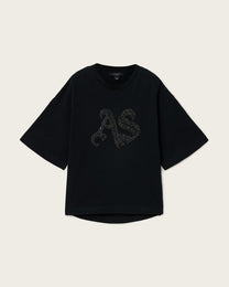 Lavender טי שירט אוברסייז מעוטרת לנשים Icon Amelie ALLSAINTS